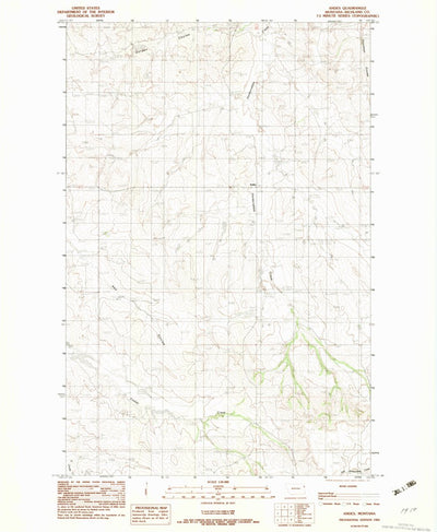 United States Geological Survey Andes, MT (1983, 24000-Scale) digital map