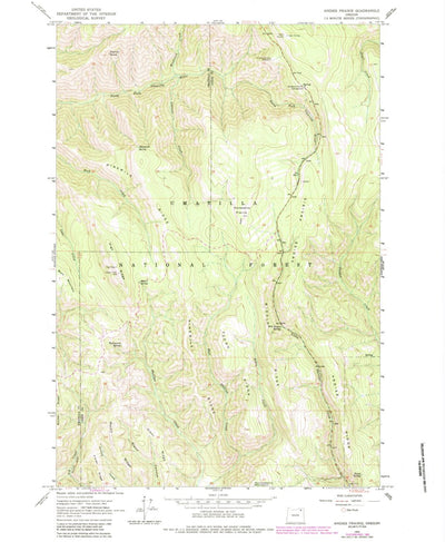 United States Geological Survey Andies Prairie, OR (1963, 24000-Scale) digital map