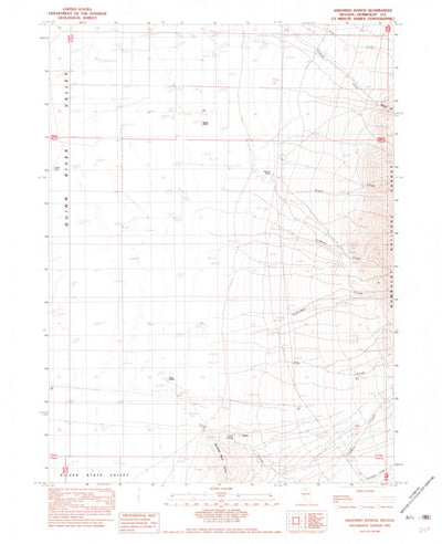 United States Geological Survey Andorno Ranch, NV (1982, 24000-Scale) digital map