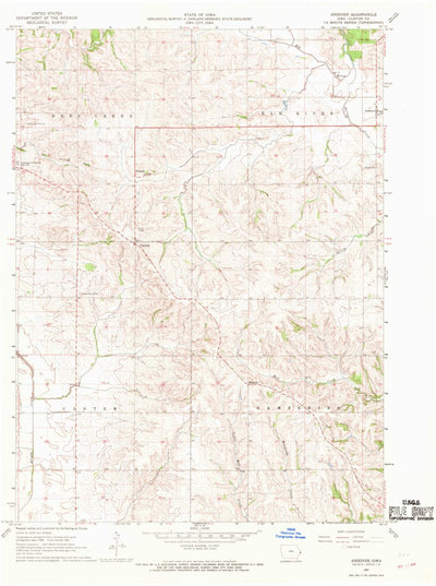 United States Geological Survey Andover, IA (1967, 24000-Scale) digital map