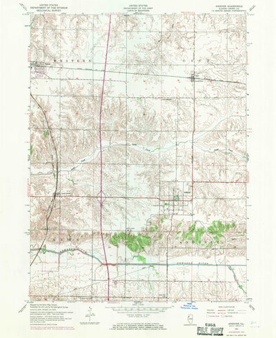 United States Geological Survey Andover, IL (1953, 24000-Scale) digital map