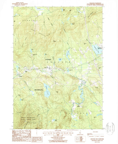 United States Geological Survey Andover, NH (1987, 24000-Scale) digital map