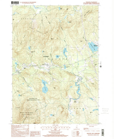 United States Geological Survey Andover, NH (1998, 24000-Scale) digital map