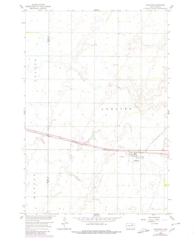 United States Geological Survey Andover, SD (1958, 24000-Scale) digital map