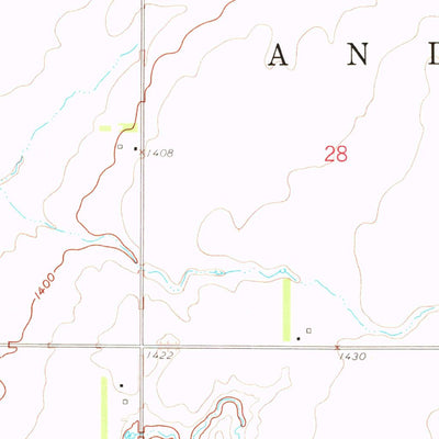 United States Geological Survey Andover, SD (1958, 24000-Scale) digital map