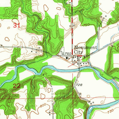 United States Geological Survey Andrews, IN (1950, 24000-Scale) digital map