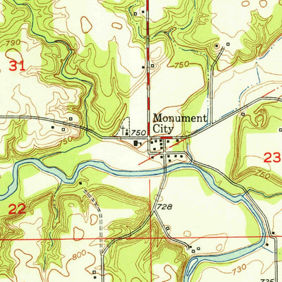 United States Geological Survey Andrews, IN (1951, 24000-Scale) digital map