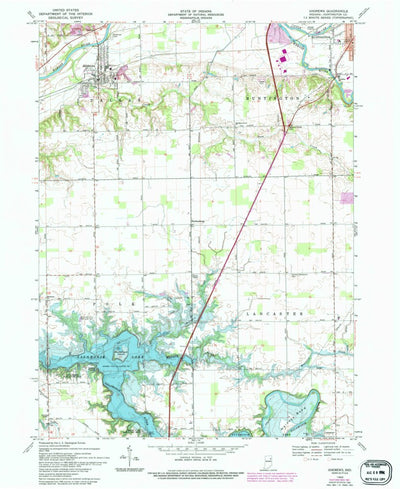United States Geological Survey Andrews, IN (1969, 24000-Scale) digital map