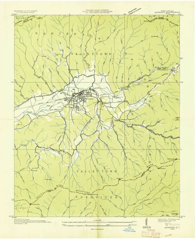 United States Geological Survey Andrews, NC (1935, 24000-Scale) digital map