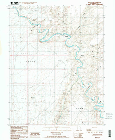 United States Geological Survey Angel Cove, UT (1986, 24000-Scale) digital map