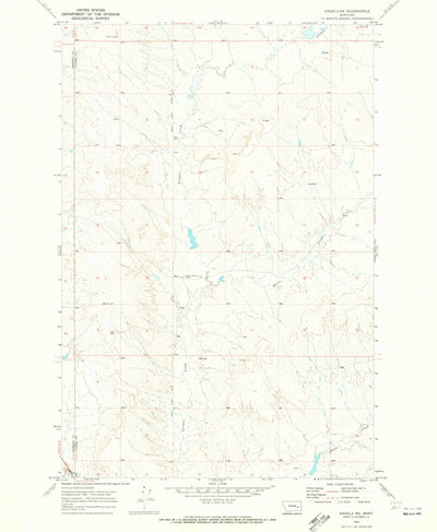 United States Geological Survey Angela NE, MT (1969, 24000-Scale) digital map