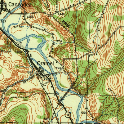 United States Geological Survey Angelica, NY (1941, 62500-Scale) digital map