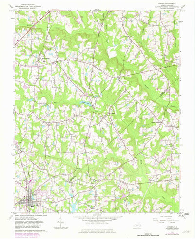 United States Geological Survey Angier, NC (1964, 24000-Scale) digital map