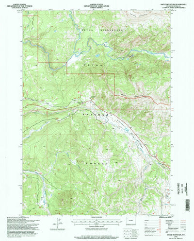 United States Geological Survey Angle Mountain, WY (1996, 24000-Scale) digital map