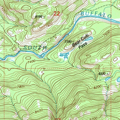 United States Geological Survey Angle Mountain, WY (1996, 24000-Scale) digital map