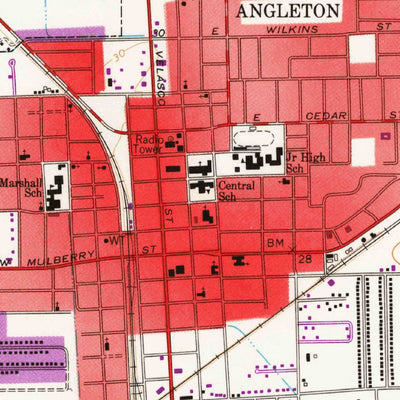 United States Geological Survey Angleton, TX (1963, 24000-Scale) digital map