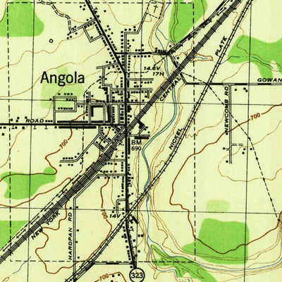 United States Geological Survey Angola, NY (1944, 31680-Scale) digital map