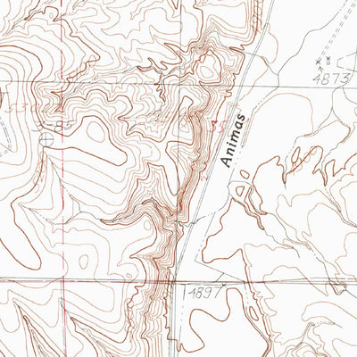 United States Geological Survey Animas Peak NE, NM (1982, 24000-Scale) digital map
