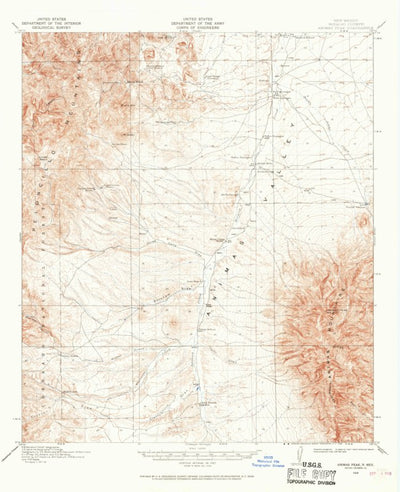 United States Geological Survey Animas Peak, NM (1918, 62500-Scale) digital map