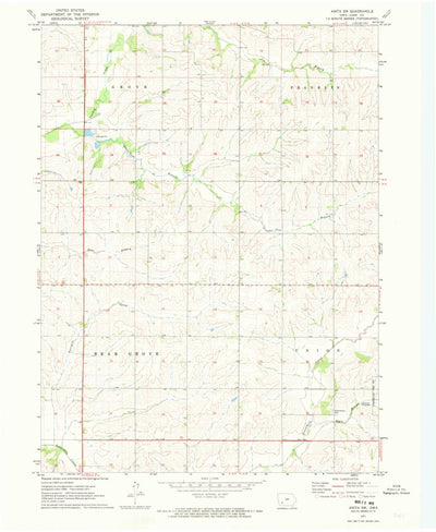 United States Geological Survey Anita SW, IA (1971, 24000-Scale) digital map