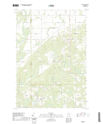 United States Geological Survey Aniwa, WI (2022, 24000-Scale) digital map
