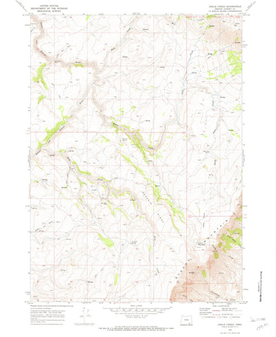 United States Geological Survey Ankle Creek, OR (1968, 24000-Scale) digital map