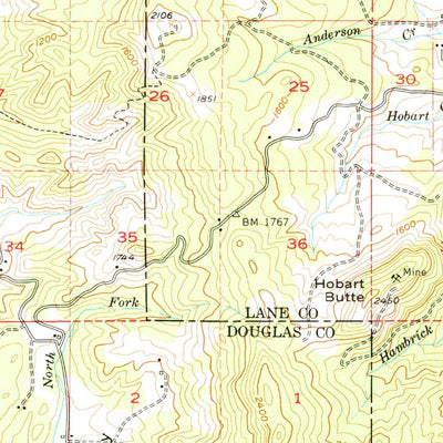 United States Geological Survey Anlauf, OR (1954, 62500-Scale) digital map
