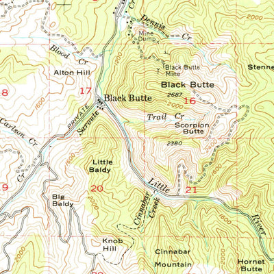 United States Geological Survey Anlauf, OR (1954, 62500-Scale) digital map