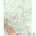 United States Geological Survey Ann Arbor East, MI (1965, 24000-Scale) digital map