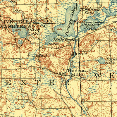 United States Geological Survey Ann Arbor, MI (1908, 125000-Scale) digital map