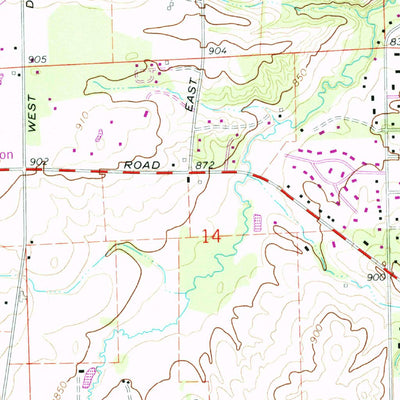 United States Geological Survey Ann Arbor West, MI (1965, 24000-Scale) digital map
