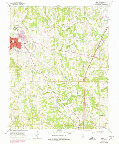United States Geological Survey Anna, IL (1966, 24000-Scale) digital map