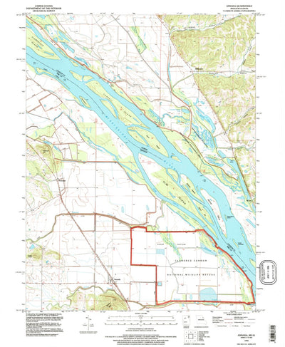 United States Geological Survey Annada, MO-IL (1993, 24000-Scale) digital map