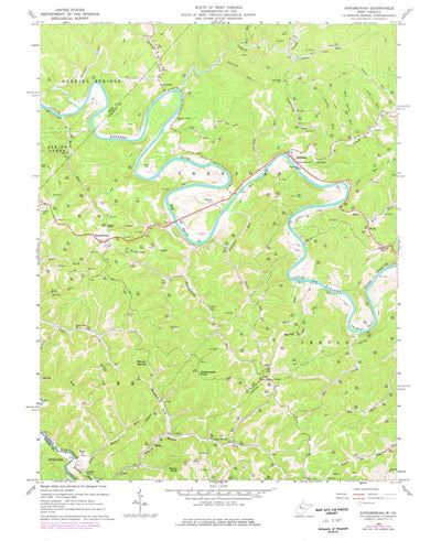 United States Geological Survey Annamoriah, WV (1966, 24000-Scale) digital map