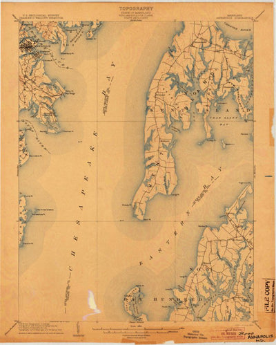 United States Geological Survey Annapolis, MD (1904, 62500-Scale) digital map