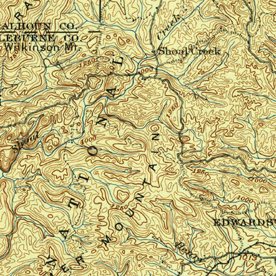 United States Geological Survey Anniston, AL (1900, 125000-Scale) digital map