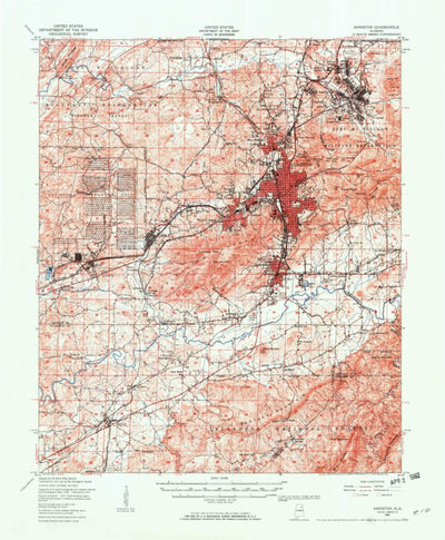 United States Geological Survey Anniston, AL (1950, 62500-Scale) digital map