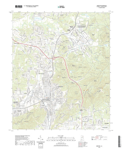 United States Geological Survey Anniston, AL (2020, 24000-Scale) digital map