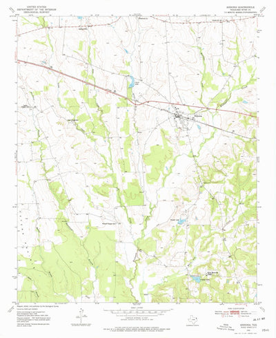 United States Geological Survey Annona, TX (1950, 24000-Scale) digital map