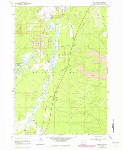 United States Geological Survey Anns Butte, OR (1963, 24000-Scale) digital map