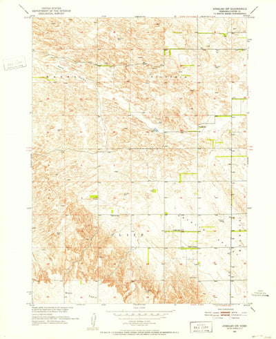 United States Geological Survey Anselmo SW, NE (1951, 24000-Scale) digital map