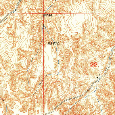 United States Geological Survey Anselmo SW, NE (1951, 24000-Scale) digital map