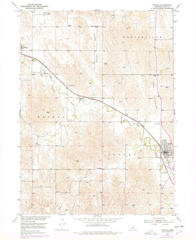 United States Geological Survey Ansley, NE (1951, 24000-Scale) digital map