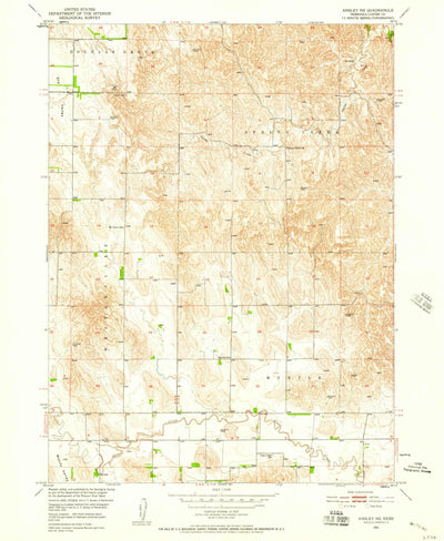 United States Geological Survey Ansley NE, NE (1951, 24000-Scale) digital map