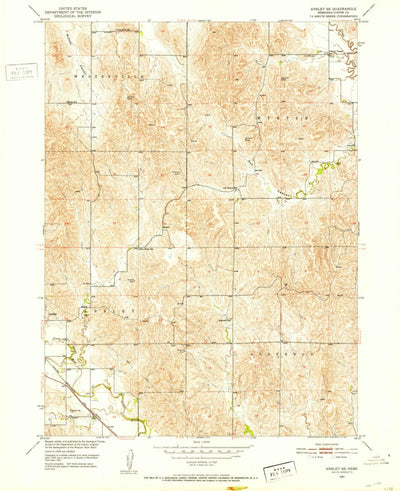 United States Geological Survey Ansley SE, NE (1951, 24000-Scale) digital map