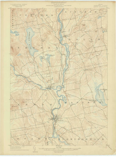 United States Geological Survey Anson, ME (1904, 62500-Scale) digital map