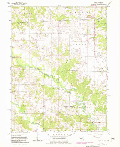 United States Geological Survey Anson, MO-IA (1968, 24000-Scale) digital map