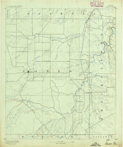 United States Geological Survey Anson, TX (1891, 125000-Scale) digital map