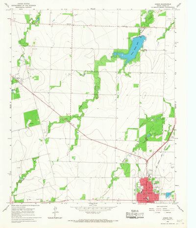 United States Geological Survey Anson, TX (1965, 24000-Scale) digital map