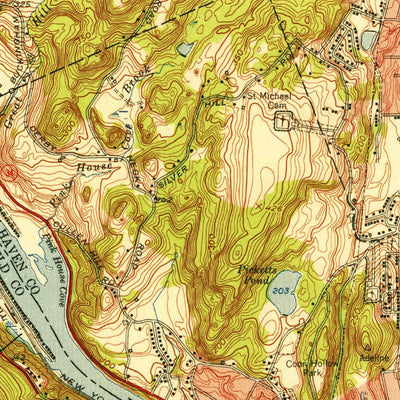 United States Geological Survey Ansonia, CT (1953, 31680-Scale) digital map